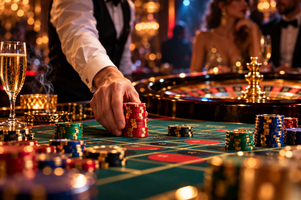 How chips reach a roulette table