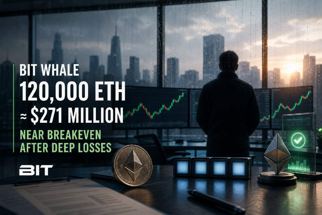 ETH反弹后,BIT关联巨鲸 2.71 亿美元多仓接近回本