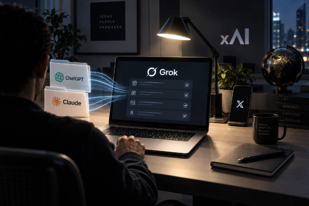 xAI 为 Grok 上线记忆迁移,可导入 ChatGPT 与 Claude 数据
