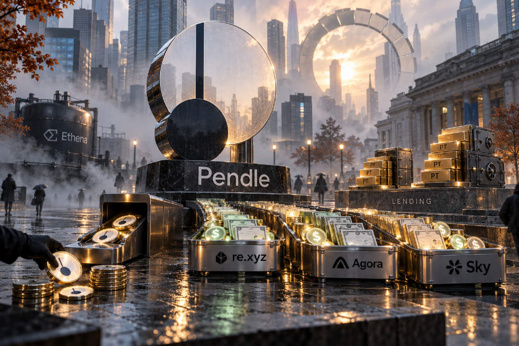 Pendle cut token incentives by 58%, yet TVL rebounded 43% as RWA dollars and PT lending took over