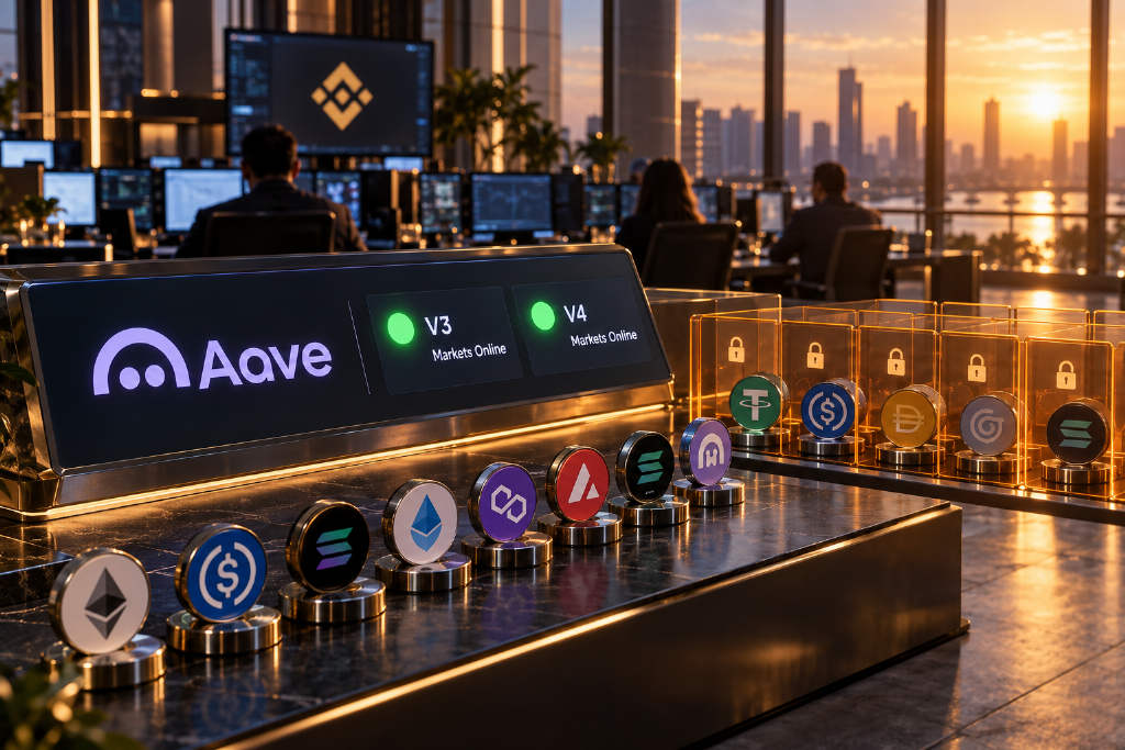 Aave reopens V3 and V4 markets after Binance hack freeze, keeps nine assets at LTV 0