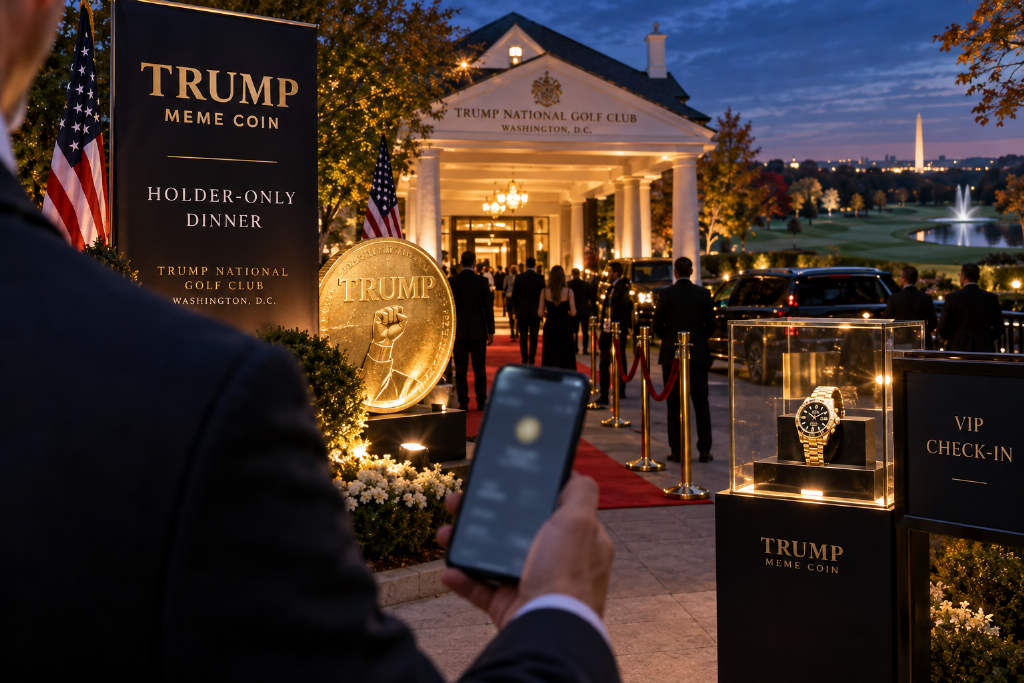 TRUMP meme coin sets third holder dinner, with top 185 invited to dine with Trump in November