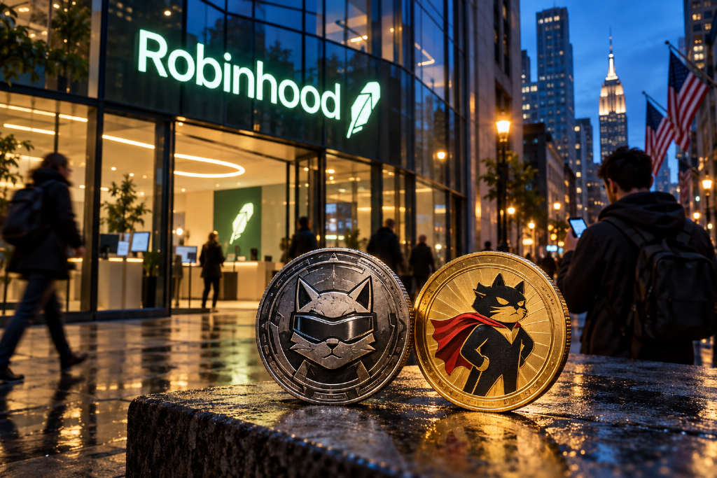 Robinhood Chain 两只猫主题 Meme 币 24 小时大涨