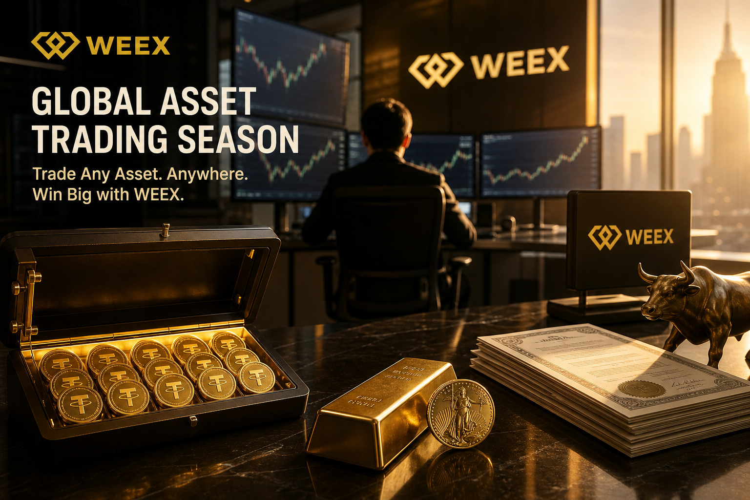 WEEX唯客推出「全球资产交易季」,黄金与股票永续合约交易可瓜分10万美元奖池