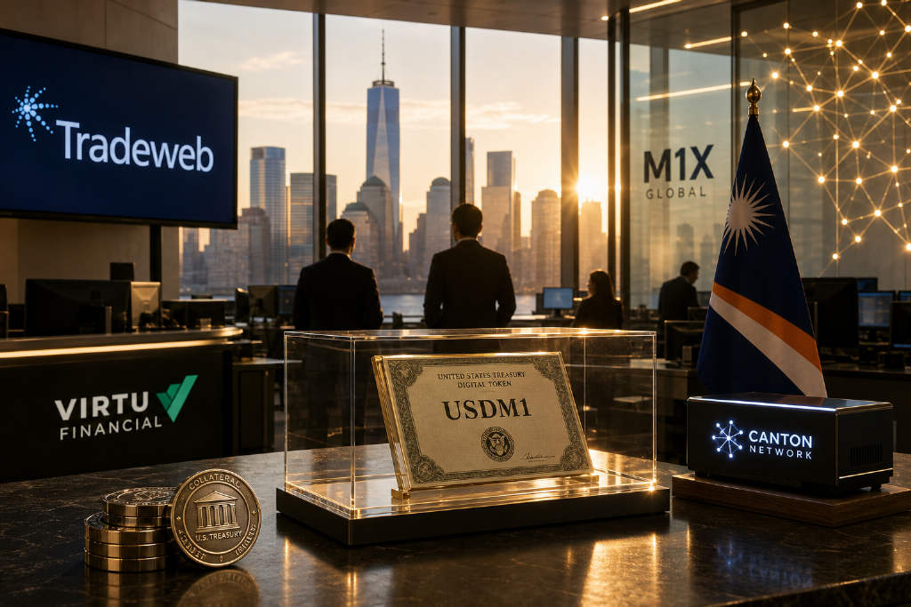 Virtu、M1X与Tradeweb完成链上回购,USDM1作抵押