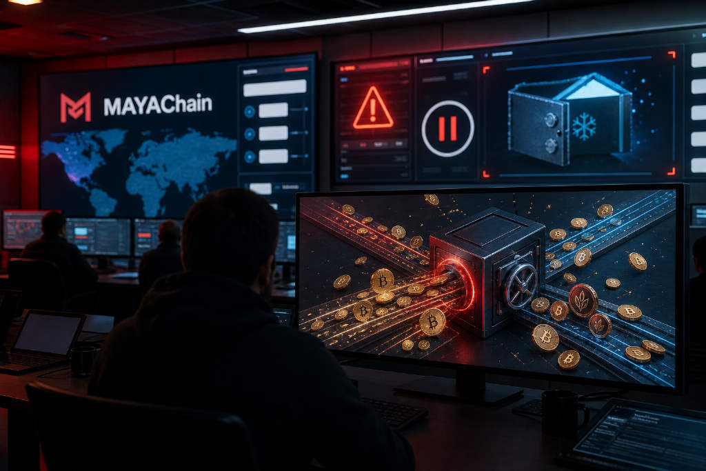 MAYAChain says attack drained 20.83 BTC and 48.87 million CACAO, trading paused