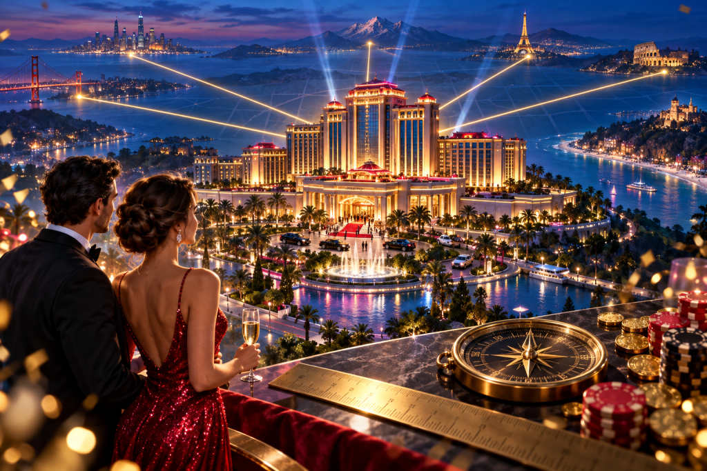 The Meadows casino location and documented straight-line distances