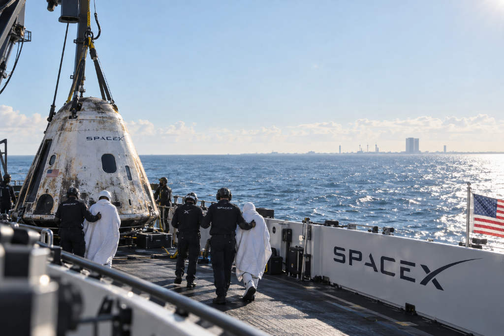 Trump Praises SpaceX for Successfully Bringing Back Crew-12 Astronauts