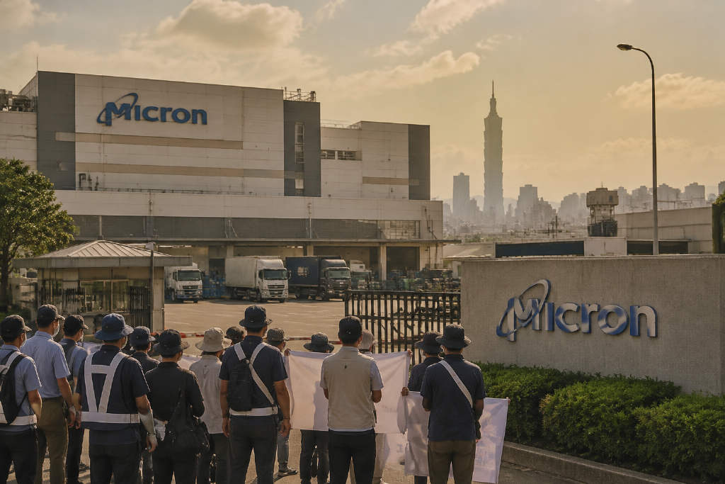 Micron says it will pay record performance bonuses as Taiwan union prepares strike