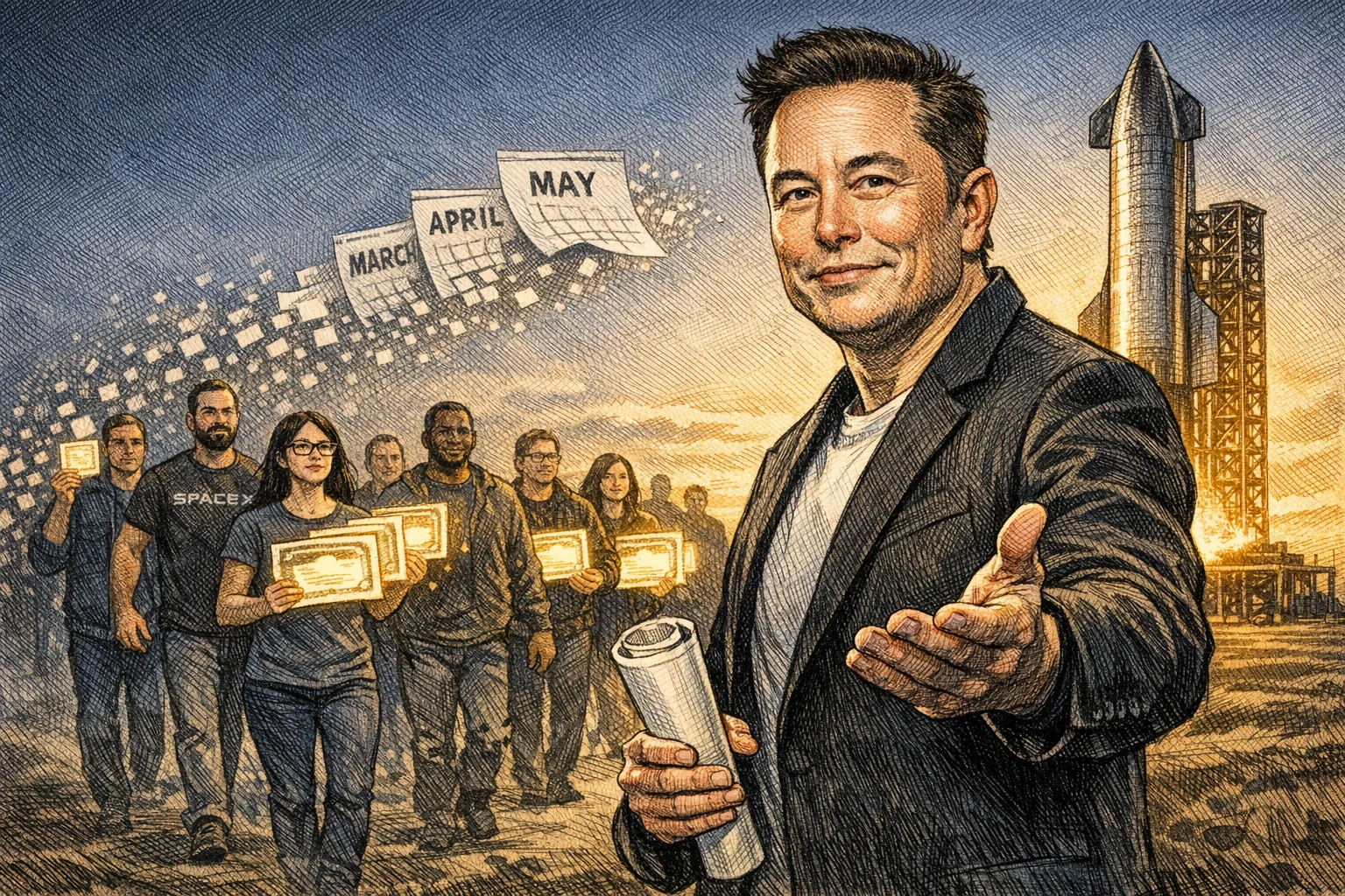 SpaceX Accelerates Employee Stock Vesting, $2 Trillion IPO Priced for June 15