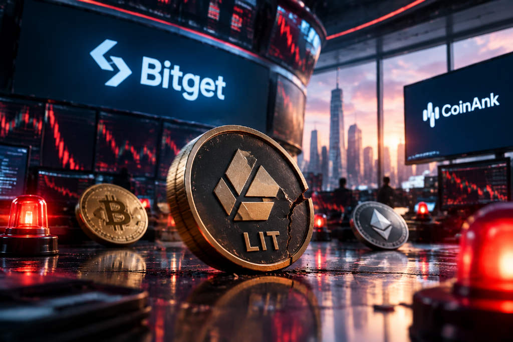 LIT 今晨一度跌破 3.7 USDT,近 1 小时爆仓 52.7 万美元居首