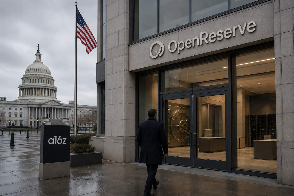 OpenReserve 获 a16z 投资并拿下美国银行牌照预批