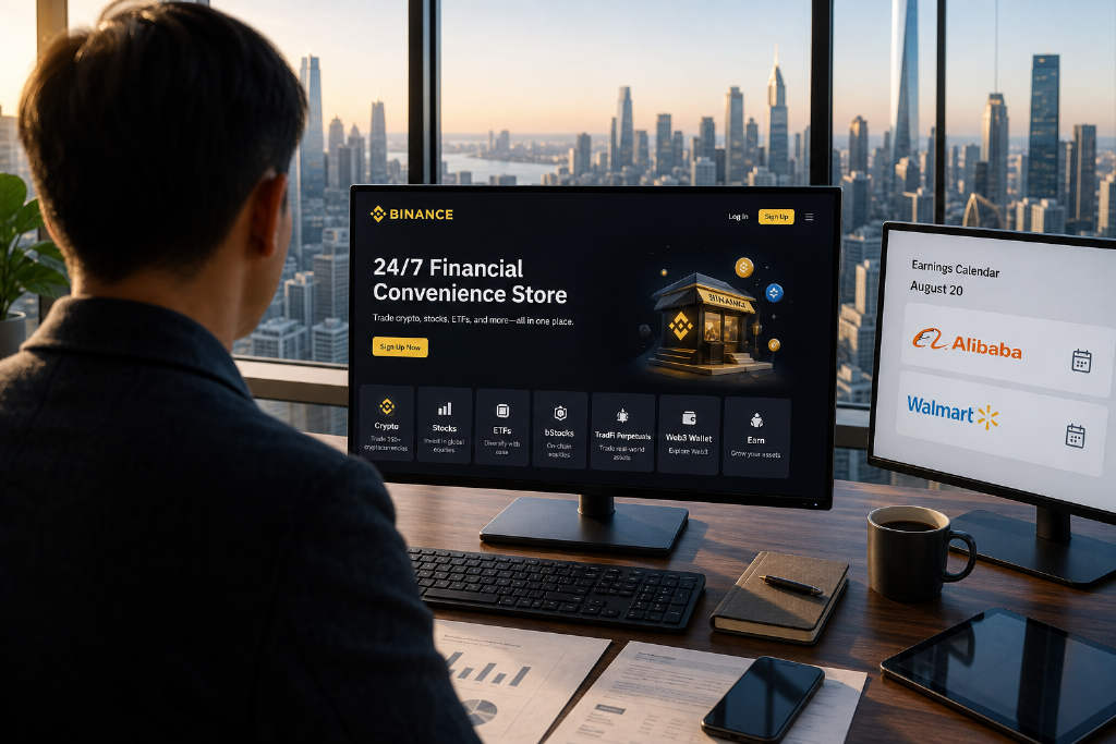 Binance launches “24/7 Financial Convenience Store” page with access to crypto, stocks and ETF-style products