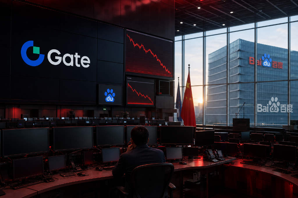 Gate 行情显示百度美股盘前跌 7.5%