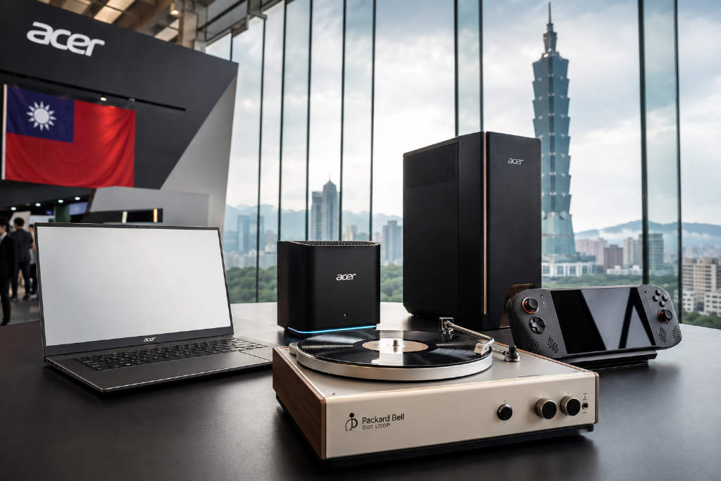 宏碁发布本地 AI PC、轻薄笔电与复古黑胶唱机,Packard Bell 系列回归