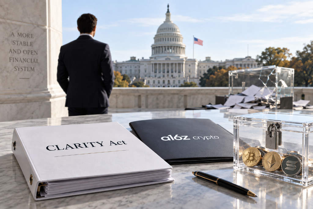 a16z Crypto反对阻拦《CLARITY法案》,称拖延立法将放大市场风险
