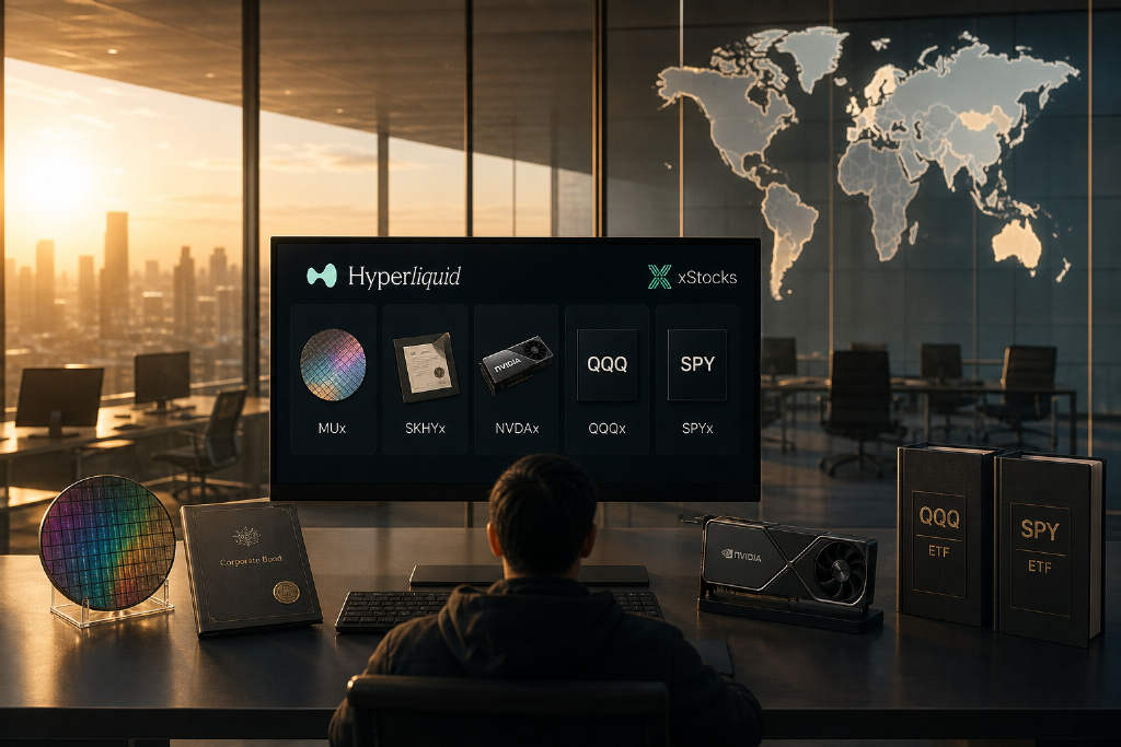 xStocks在Hyperliquid上线5种代币化股票与ETF现货市场