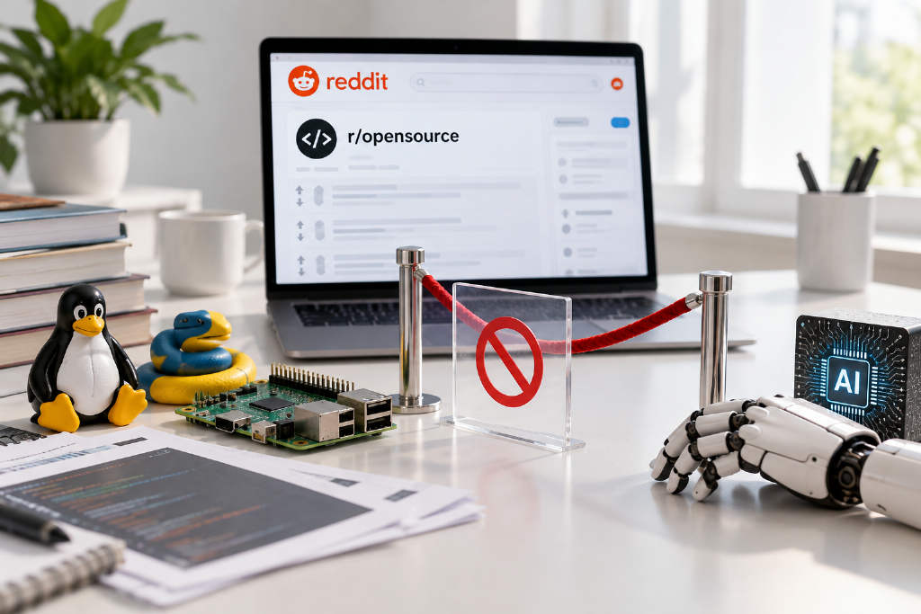 Reddit's r/opensource bans AI-related projects, sparking backlash over Linux and Python implications