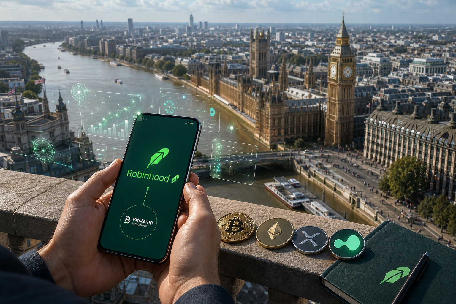Robinhood 面向英国投资者开放加密交易,零手续费并推出 AI 分析工具
