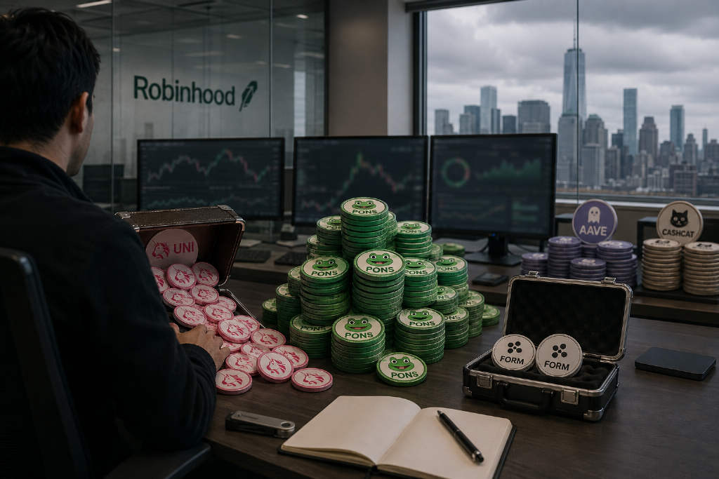 巨鲸调整Robinhood Meme和DeFi仓位:清仓UNI、加仓PONS、新建仓FORM