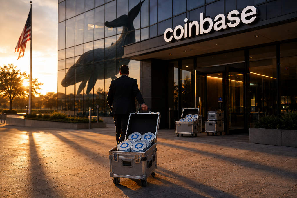 某巨鲸近三周向Coinbase存入241万枚LINK,价值2604万美元