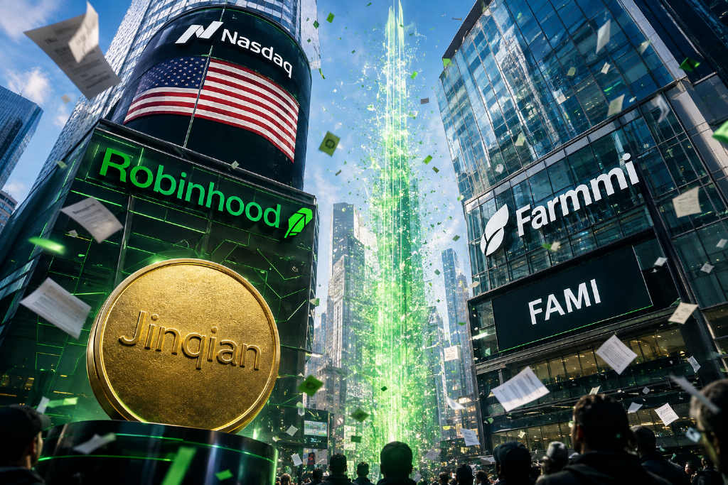 Robinhood Chain Meme币引爆纳斯达克公司Farmmi股价盘中暴涨350%