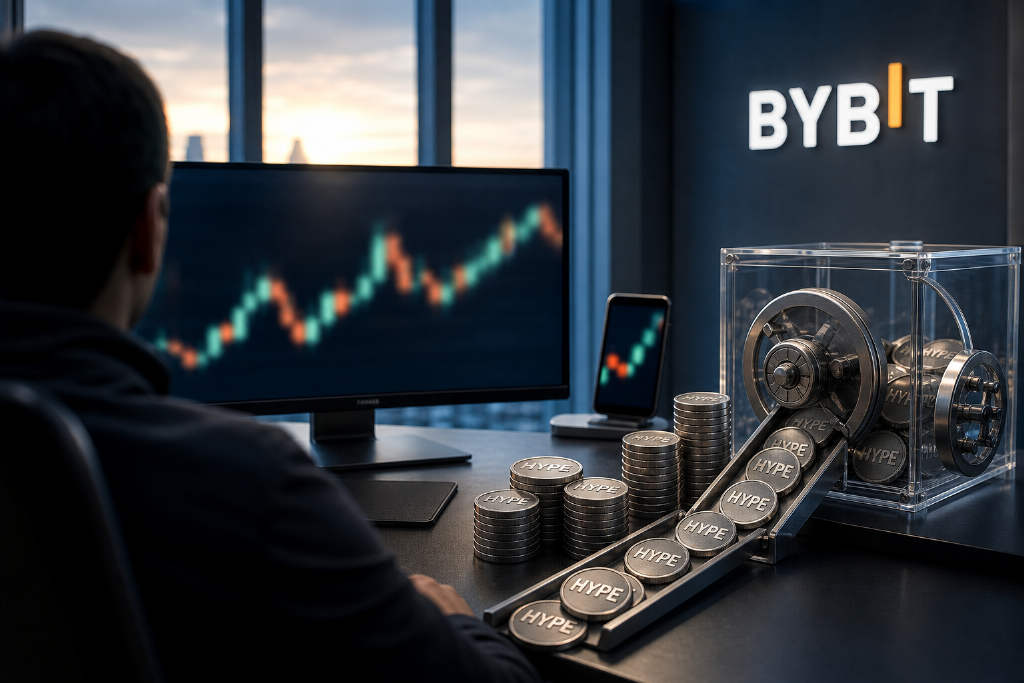 某巨鲸解除质押90.72万枚HYPE并转入Bybit,价值约759万美元