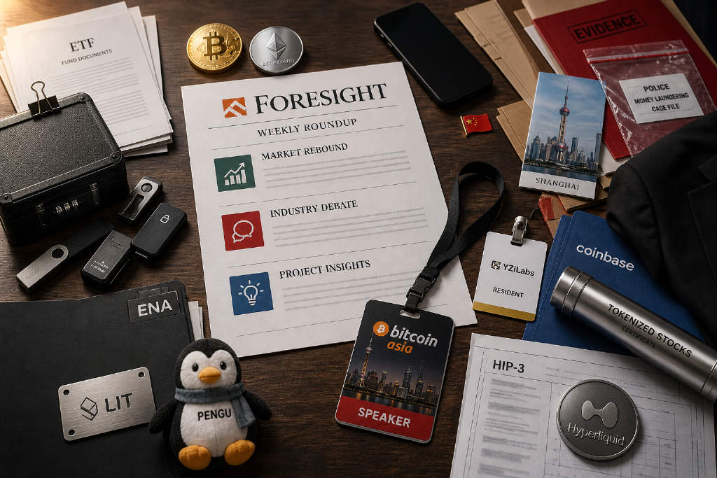 Foresight’s weekly Web3 briefing tracks the rebound, crypto controversies and new project moves