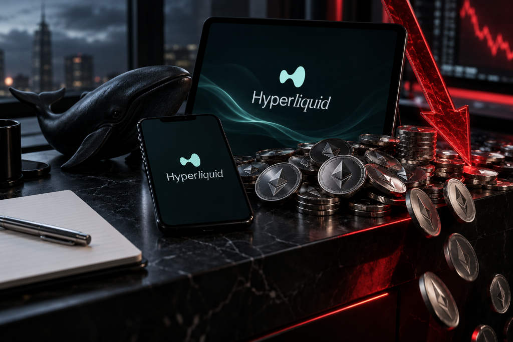 某巨鲸在 Hyperliquid 以 15 倍全仓做空 ETH,仓位达 1805 万美元