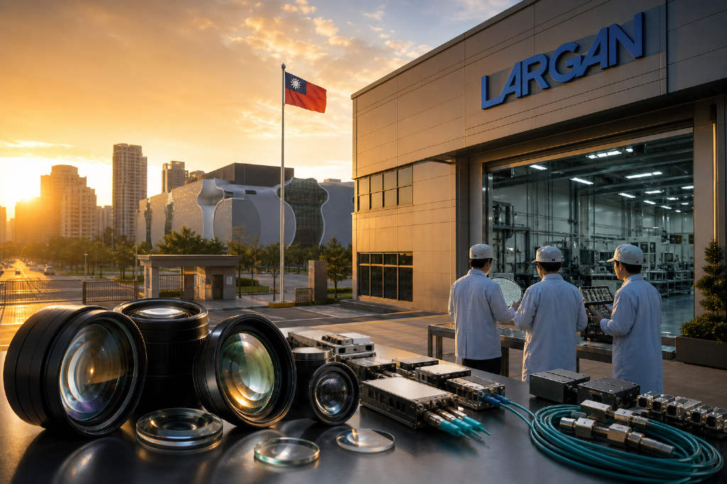 Largan Precision hits limit-up after NT$3.08 billion Taichung land purchase tied to CPO buildout