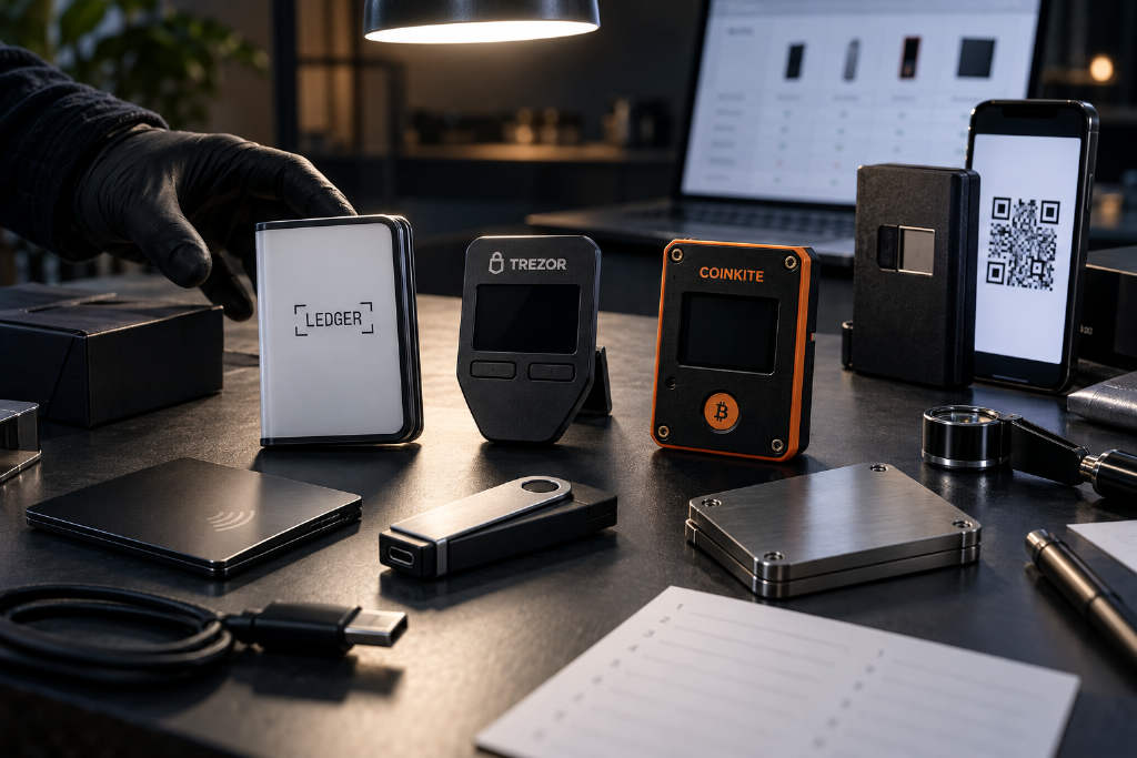 Crypto hardware wallets compared for 2026: Ledger, Trezor, QR devices and Bitcoin-only models