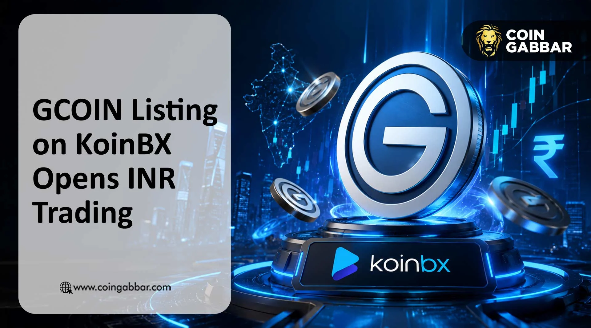 Playnance GCOIN登陆印度KoinBX 直接卢比交易通道明日开启