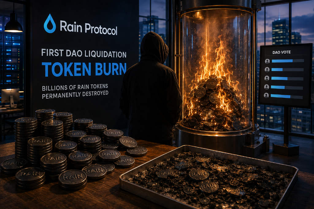 Rain Protocol Executes First DAO Liquidation, Burns 7.4 Billion RAIN Tokens