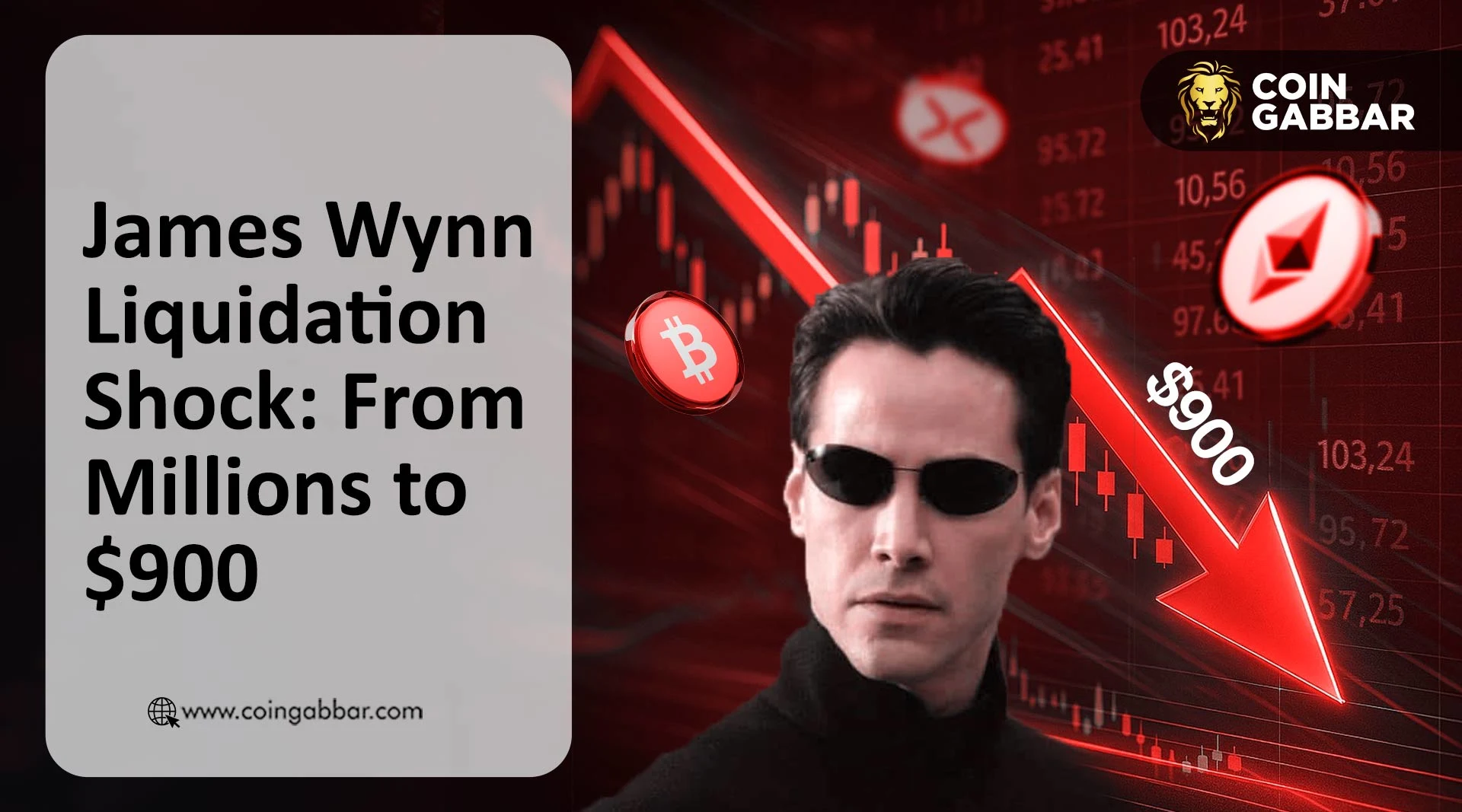James Wynn比特币做空爆仓:账户从近1亿美元跌到900美元