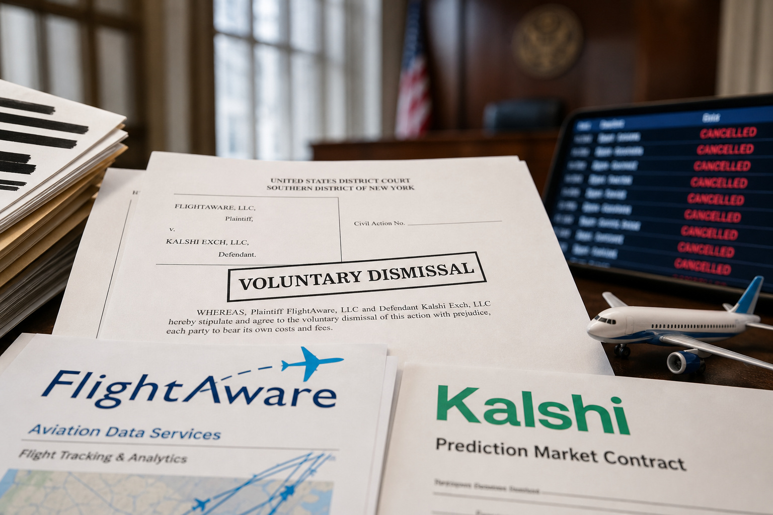 FlightAware Drops Lawsuit Against Kalshi Over Flight Data