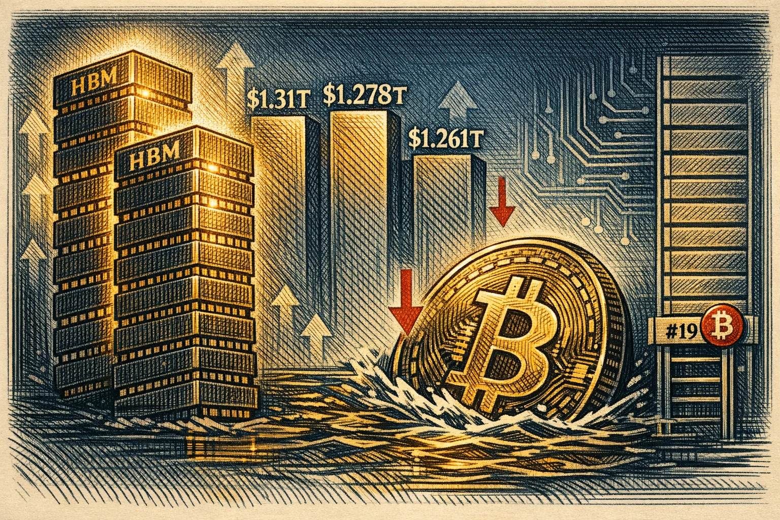 SK海力士、美光市值双双超过比特币,BTC退至全球第19大资产