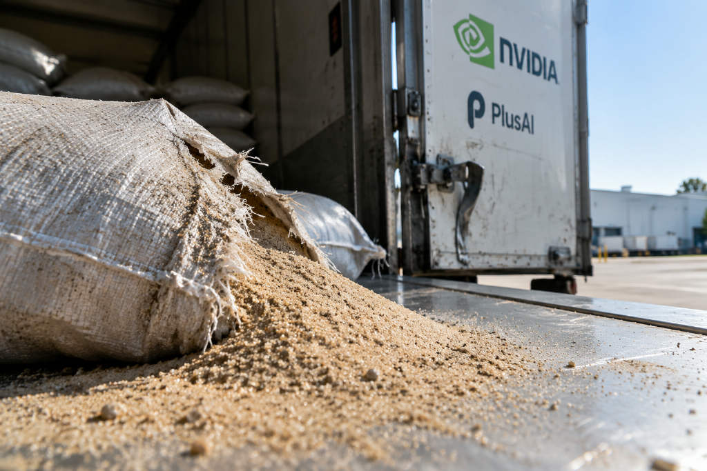 Stolen Nvidia- and PlusAI-branded trailers in California turned out to be carrying 40,000 pounds of sand