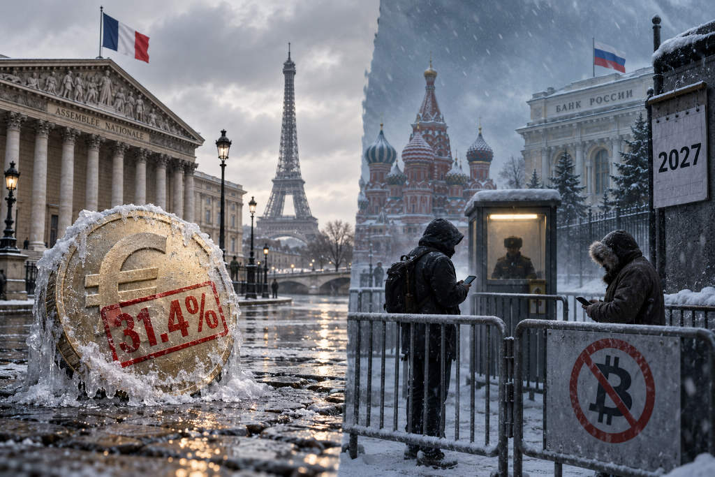France proposes a 31.4% tax on regulated stablecoin conversions as Russia sets an end date for direct P2P crypto trades