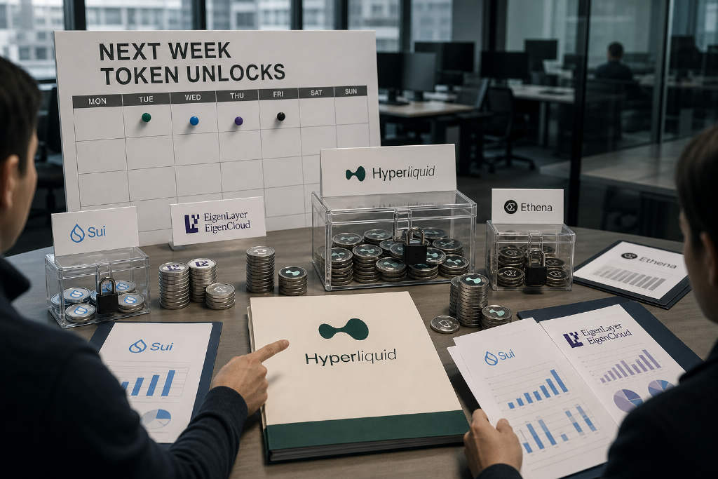 数据:HYPE、SUI等代币下周迎大额解锁 HYPE解锁价值超3600万美元