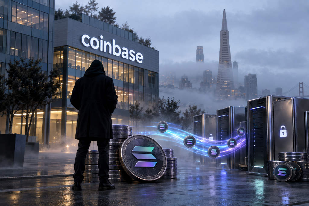 某巨鲸两个月从 Coinbase 提取并质押 45.37 万枚 SOL