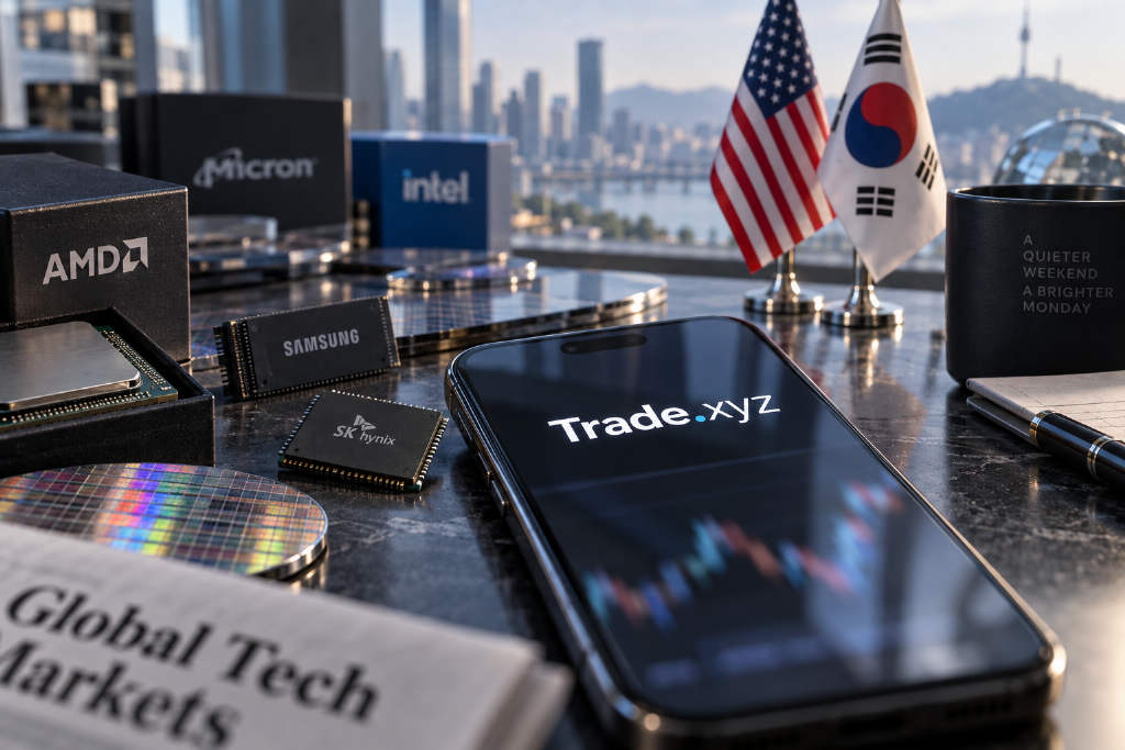 Trade.xyz 周末预告周一美韩股:科技股多数小幅走低