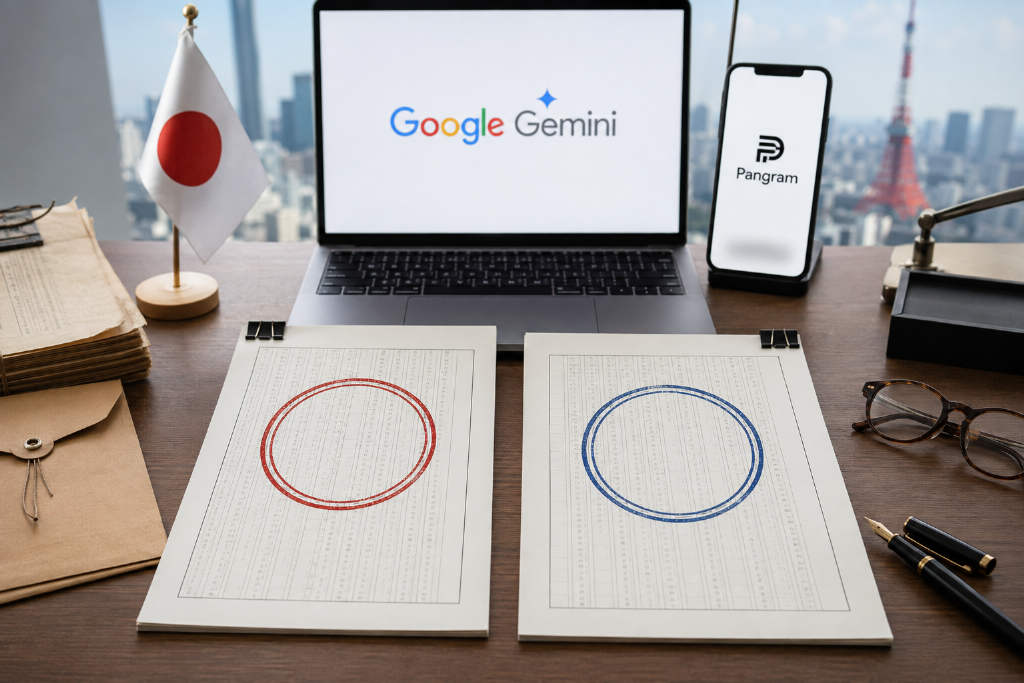 日本作者测试 Pangram:Gemini 日文稿被判 100% AI,旧作被判 100% 人类