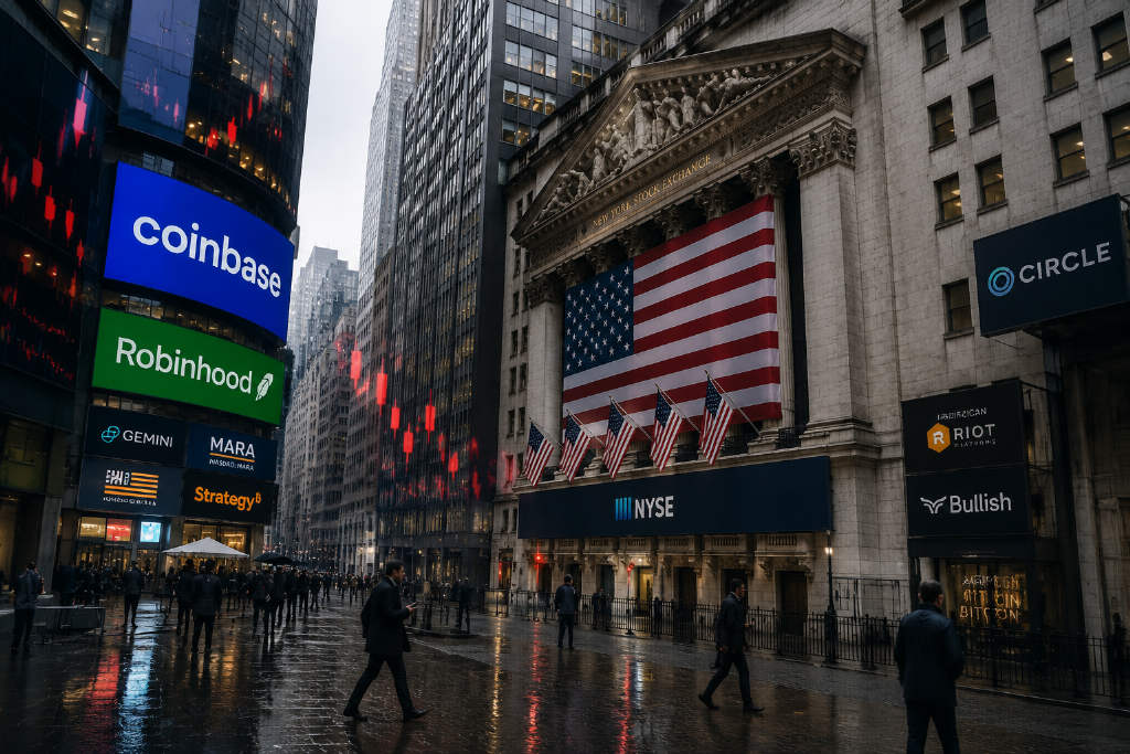 Crypto-linked stocks open lower in U.S. trading, with GEMI and ABTC down more than 4%