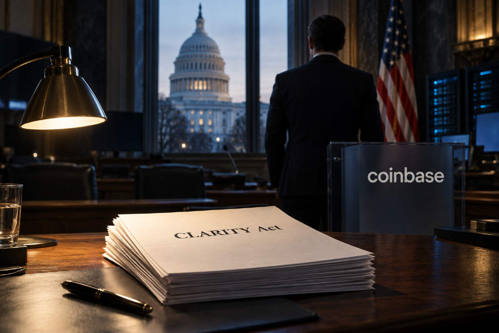 Coinbase CEO says short-term failure of CLARITY Act could benefit the U.S.