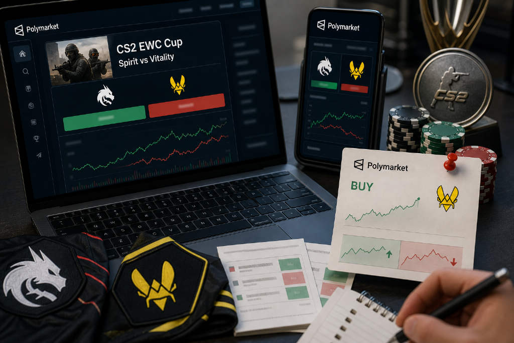 Polymarket上某账户买入15.5万美元Spirit胜Vitality