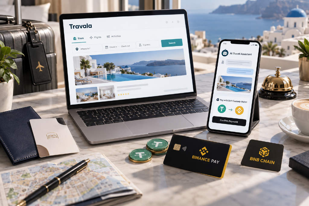 BNB Chain与Travala上线AI旅行代理,支持USDT订酒店