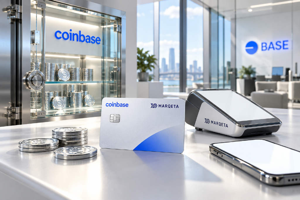 Coinbase 与 Marqeta 扩大合作,企业可发行稳定币支付卡