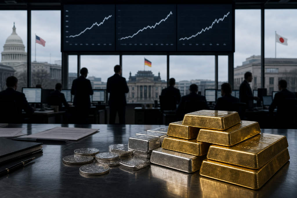 金银跌至两周低点,全球债券收益率上行施压贵金属