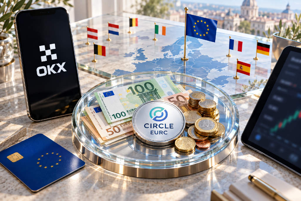 OKX 整合 EURC 并接入统一欧元订单簿