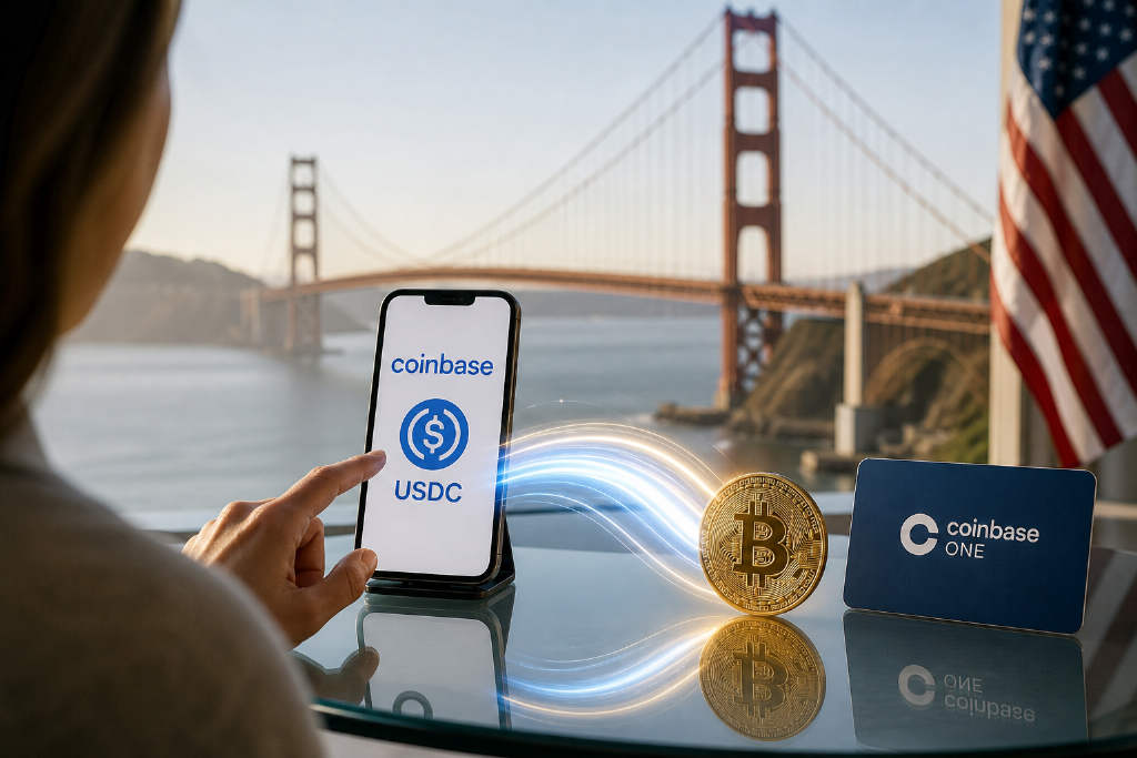 Coinbase上线USDC持仓赚BTC奖励,One用户首月6.5%